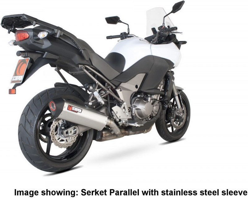Scorpion / スコーピオンエキゾースト Serket スリップオン カーボンファイバースリーブ Kawasaki Versys 1000 2012 - 2014 | RKA92CEO