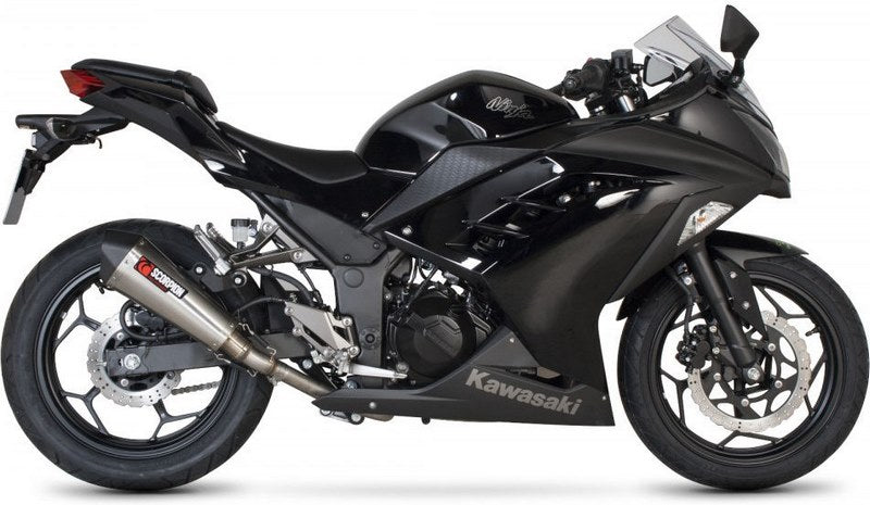 Scorpion / スコーピオンエキゾースト Serket （Taper）テーパースリップオン ステンレススリーブ eマーク Kawasaki Ninja 300 2012 - 201 | RKA95SEO