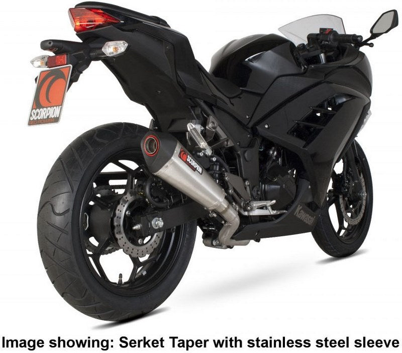 Scorpion / スコーピオンエキゾースト Serket テーパーフルシステム カーボンファイバースリーブ Kawasaki Ninja 300 (2012-2015) / Z300  | RKA96SYSCEO