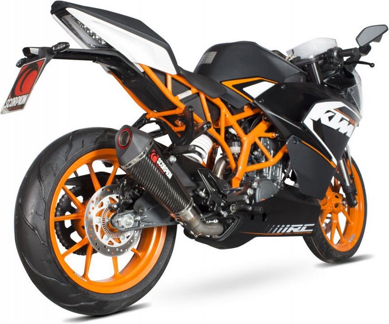 Scorpion / スコーピオンエキゾースト Serket （Taper）テーパースリップオン カーボンファイバースリーブ KTM RC 125 2013 - 2016 | RKT78CEO