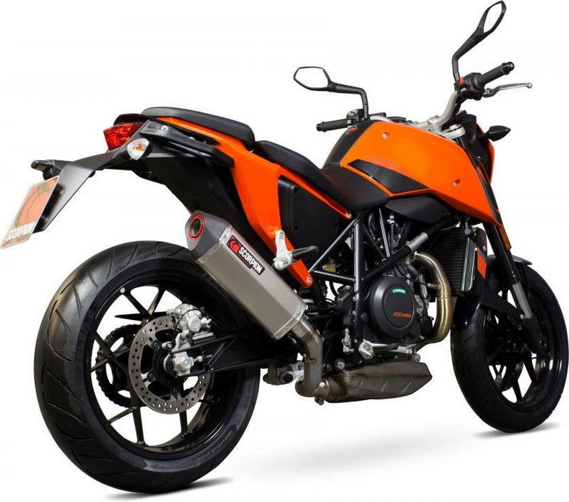 Scorpion / スコーピオンエキゾースト Serket スリップオン チタンスリーブ  eマーク KTM Duke 690  2012 - 2016 | RKT79TEO