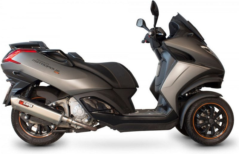 Scorpion / スコーピオンエキゾースト Serket スリップオン ステンレススリーブ Peugeot Metropolis 400 2013 - 2017 | RPG102SEO