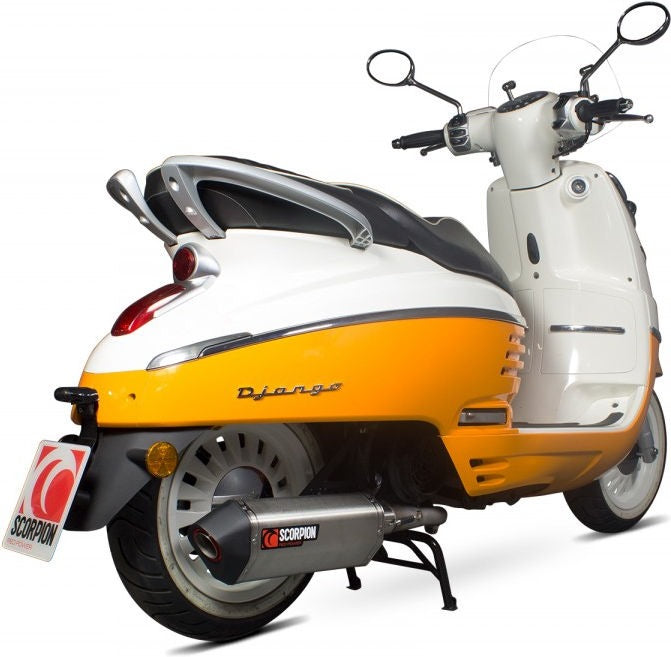 Scorpion / スコーピオンエキゾースト Serket フルシステム ステンレススリーブ Peugeot Django 125/150cc 2015 - 2017 | RPG103SEO