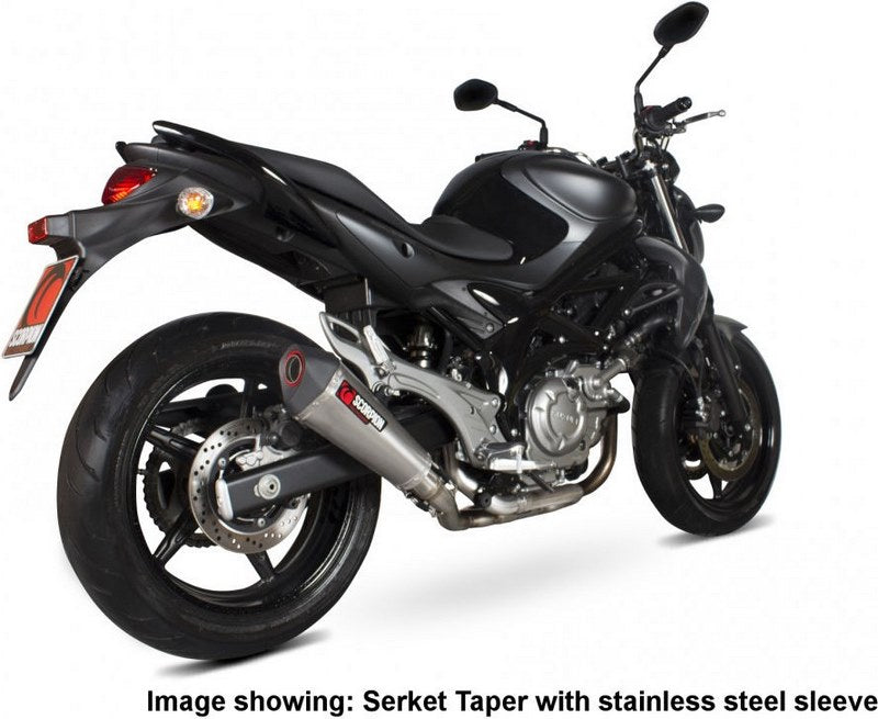 Scorpion / スコーピオンエキゾースト Serket テーパーフルシステム チタンスリーブ Suzuki Gladius 650 2009 - 2016 | RSI105SYSTEO