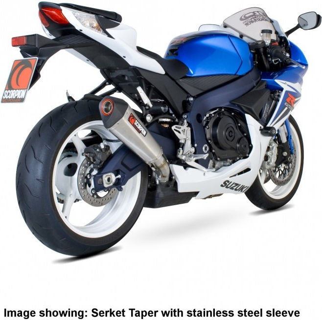Scorpion / スコーピオンエキゾースト Serket （Taper）テーパースリップオン チタンスリーブ eマーク Suzuki GSX-R 600 11-Current 201 | RSI109TEO