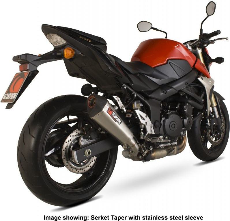 Scorpion / スコーピオンエキゾースト Serket （Taper）テーパースリップオン カーボンファイバースリーブ eマーク Suzuki GSR 750 2011 - 201 | RSI110CEO