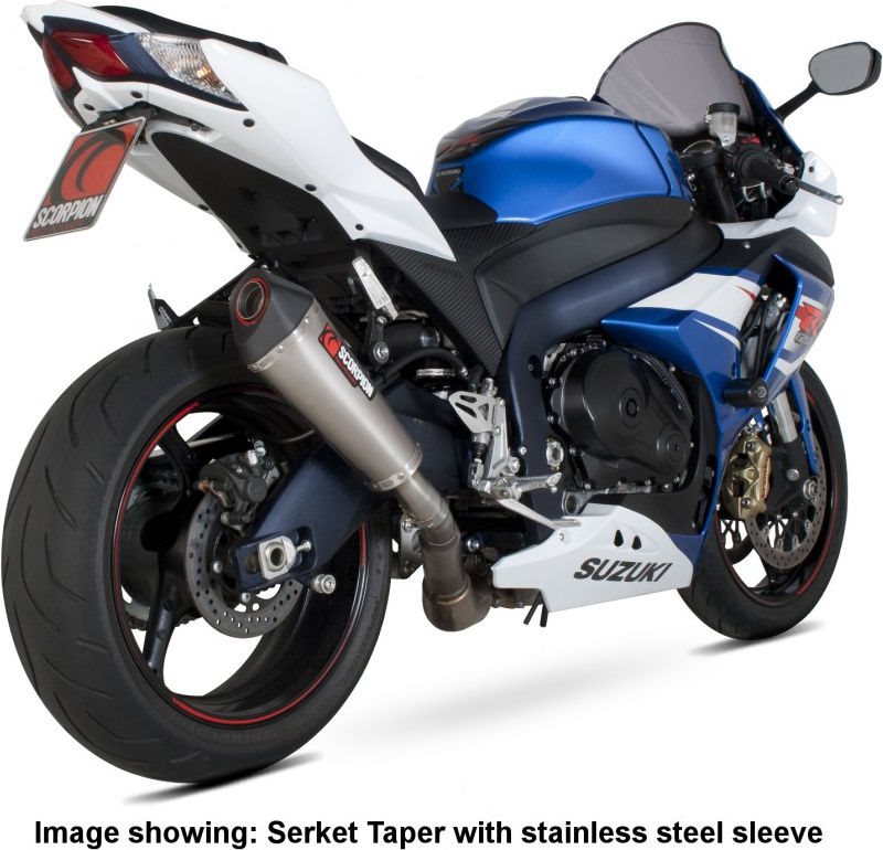 Scorpion / スコーピオンエキゾースト Serket （Taper）テーパースリップオン カーボンファイバースリーブ eマーク Suzuki GSX-R 1000 12-16 2 | RSI111CEO