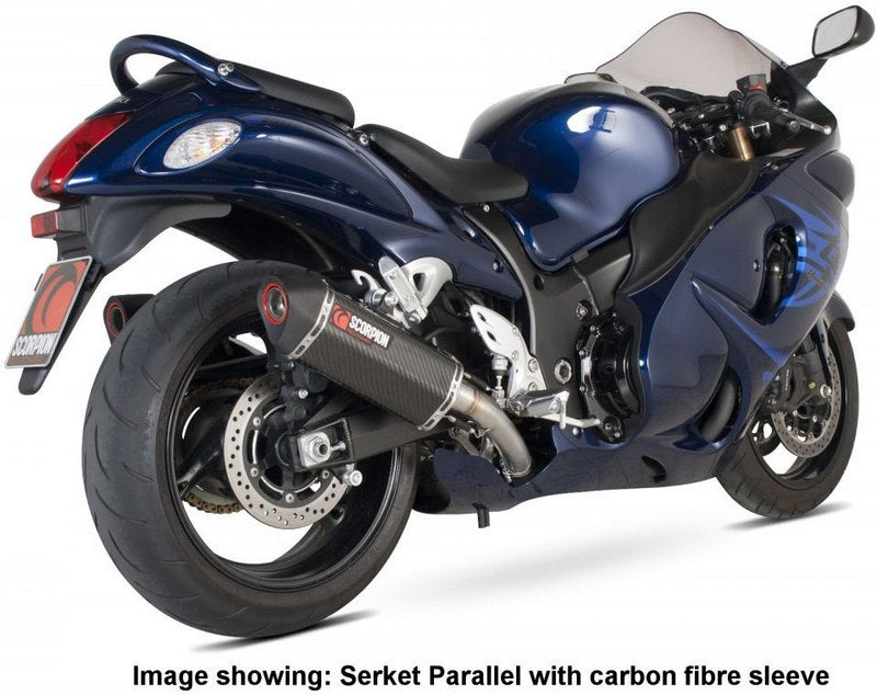 Scorpion / スコーピオンエキゾースト Serket スリップオン ステンレススリーブ eマーク Suzuki GSX 1300R Hayabusa 08-Current 200 | RSI112SEO