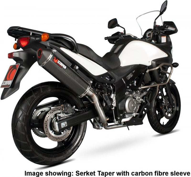 Scorpion / スコーピオンエキゾースト Serket スリップオン ステンレススリーブ Suzuki DL 650 V Strom 12-16 2012 - 2016 | RSI114SEO
