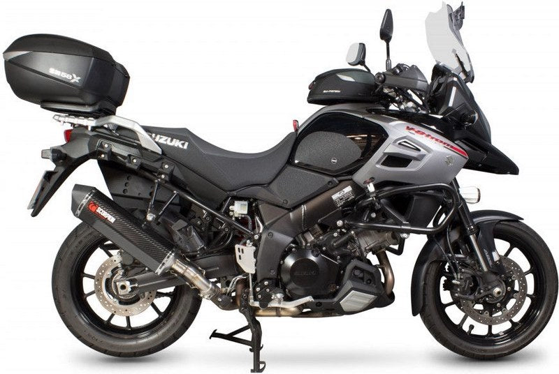 Scorpion / スコーピオンエキゾースト Serket スリップオン カーボンファイバースリーブ eマーク Suzuki V-Strom 1000 2014 - 201 | RSI115CEO