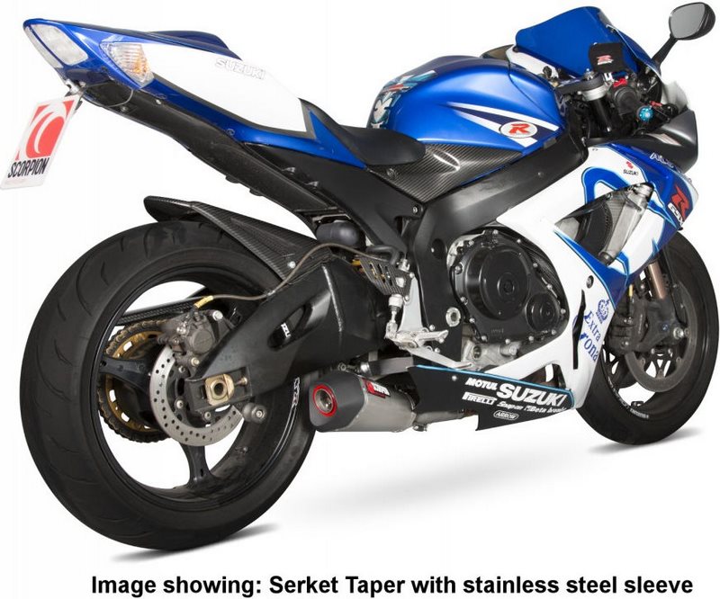 Scorpion / スコーピオンエキゾースト Serket （Taper）テーパースリップオン チタンスリーブ eマーク Suzuki GSX-R 600 06-07 2006 - 2 | RSI118TEO