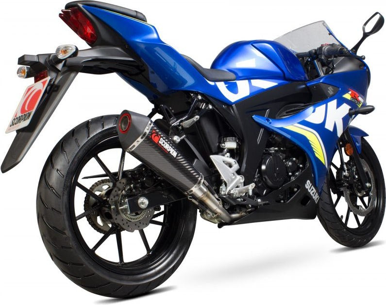 Scorpion / スコーピオンエキゾースト Serket テーパーフルシステム カーボンファイバースリーブ Suzuki GSX-R125 2017 - 2018 | RSI121CEO