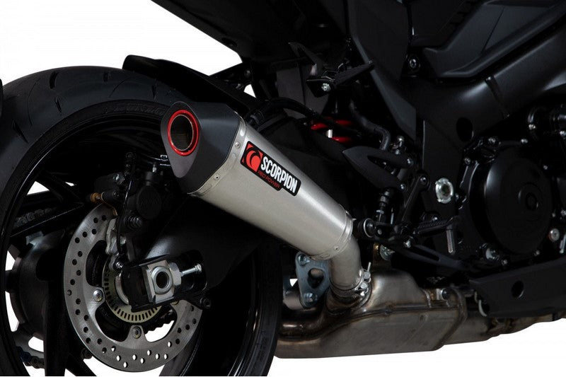 Scorpion / スコーピオンマフラー Serket Taper スリップオン ステンレス スリーブ ブラッシュ仕上げ (非EU認証) | RSI125SEO