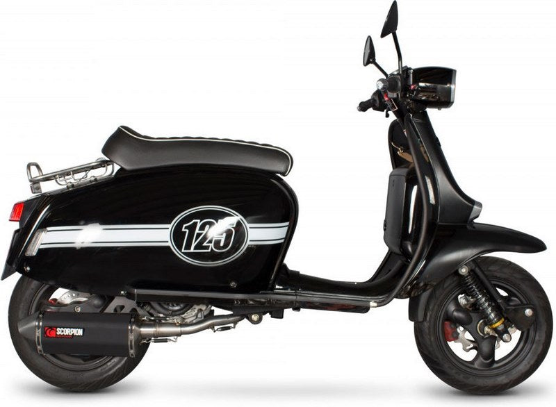 Scorpion / スコーピオンエキゾースト Serket フルシステム ブラックセラミックコーティングスリーブ Scomadi TL 125 2015 - 2017 | RSM50BCER