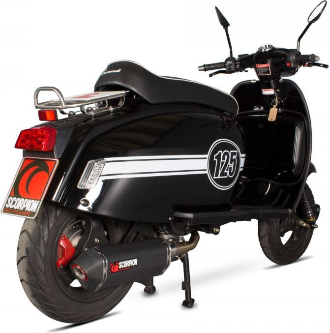 Scorpion / スコーピオンエキゾースト Serket フルシステム ブラックセラミックコーティングスリーブ Scomadi TL 125 2015 - 2017 | RSM50BCER