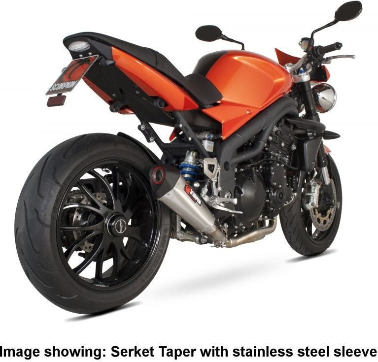 Scorpion / スコーピオンエキゾースト Serket （Taper）テーパースリップオン カーボンファイバースリーブ Triumph Speed Triple 1050 2008  | RTR66SECEO