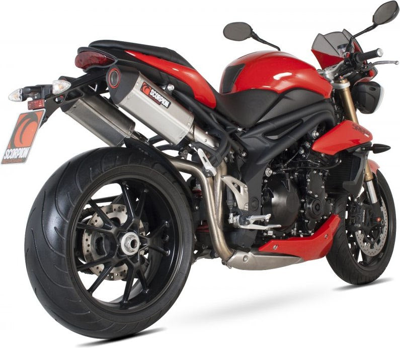 Scorpion / スコーピオンエキゾースト Serket スリップオン (ペア) ステンレススリーブ eマーク Triumph Speed Triple 1050 11-15 201 | RTR70SEO