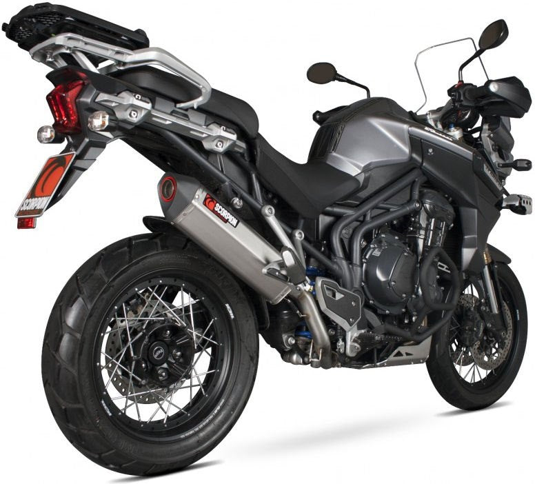 Scorpion / スコーピオンエキゾースト Serket スリップオン ステンレススリーブ eマーク Triumph Tiger 1200 Explorer 12-15 2012 - | RTR73SEO