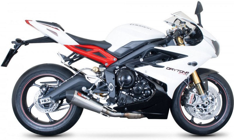 Scorpion / スコーピオンエキゾースト Serket （Taper）テーパースリップオン ステンレススリーブ eマーク Triumph Daytona 675 2013 - 20 | RTR75SEO