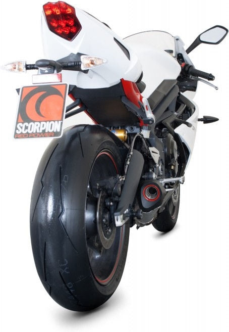 Scorpion / スコーピオンエキゾースト Serket （Taper）テーパースリップオン ステンレススリーブ eマーク Triumph Daytona 675 2013 - 20 | RTR75SEO