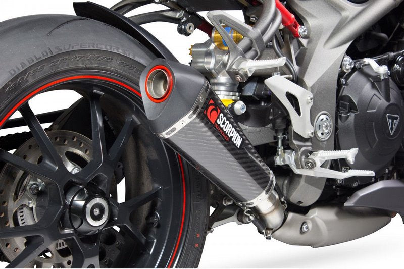Scorpion / スコーピオンエキゾースト Serket （Taper）テーパースリップオン カーボンファイバースリーブ eマーク Triumph 1050 R 2016 | RTR84SECEO