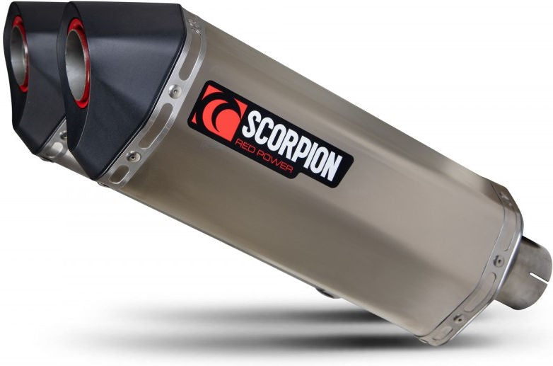 Scorpion / スコーピオンマフラー Serket Parallel スリップオン (ペア) チタン スリーブ (非EU認証) | RTR88TEO