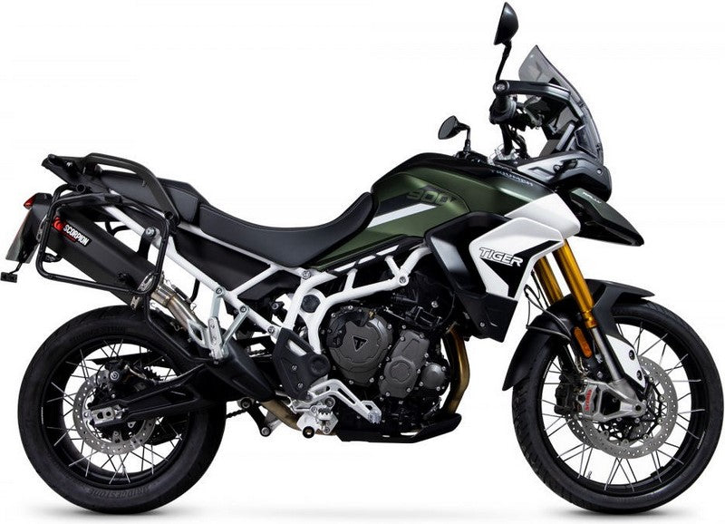 Scorpion / スコーピオンマフラー Serket Parallel スリップオン ブラック セラミックコート スリーブ  パニアケース装着車対応 (非EU認証) | RTR90BCER