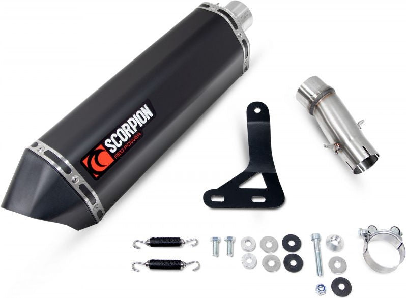 Scorpion / スコーピオンマフラー Serket Parallel スリップオン ブラック セラミックコート スリーブ  パニアケース装着車対応 (非EU認証) | RTR90BCER