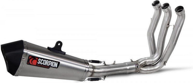 Scorpion / スコーピオンマフラー Serket Taper フルシステム ステンレス スリーブ ブラッシュ仕上げ (非EU認証) | RTR91SYSSEO