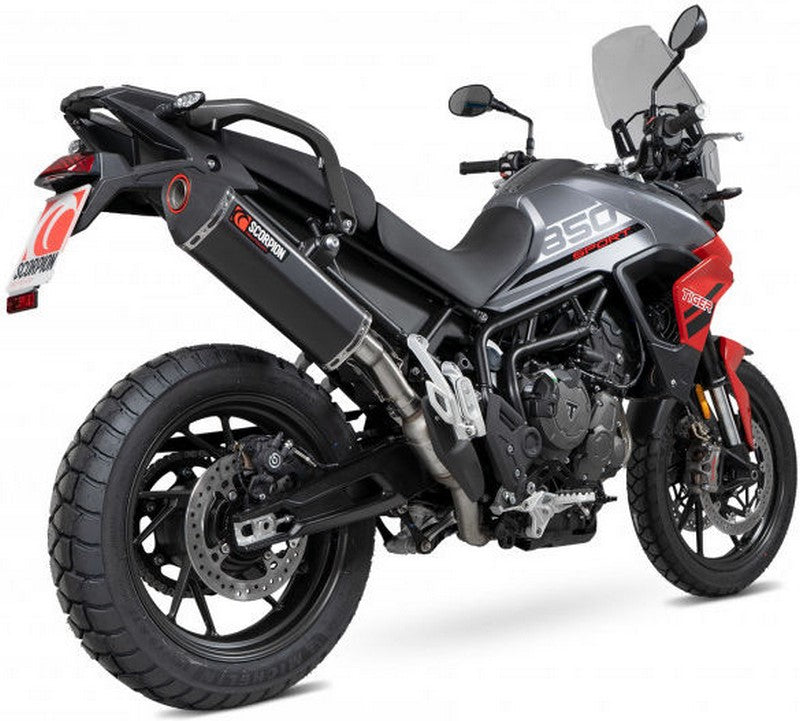 Scorpion Mufflers Serket Parallel Slip-on Black Ceramic Coated Sleeve. Fits with panniers | RTR92BCER