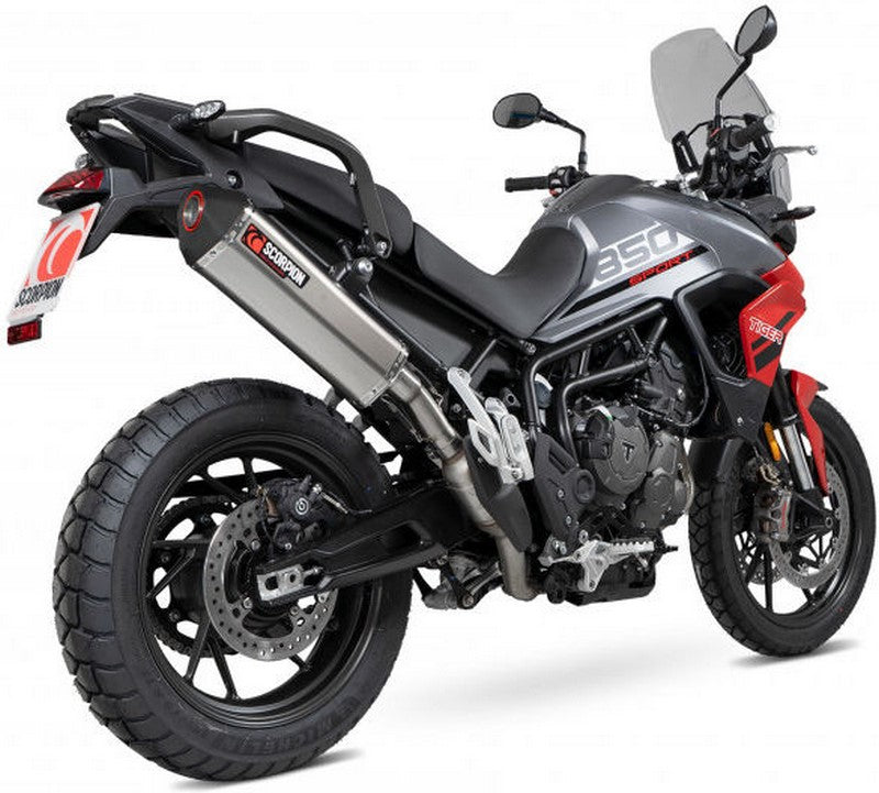 Scorpion Mufflers Serket Parallel Slip-on Titanium Sleeve. Fits with panniers | RTR92TEO