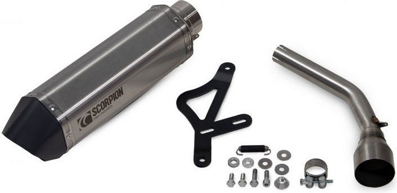 Scorpion / スコーピオンマフラー Serket Parallel Slip-on Brushed Stainless Steel Sleeve | RVE217SEO