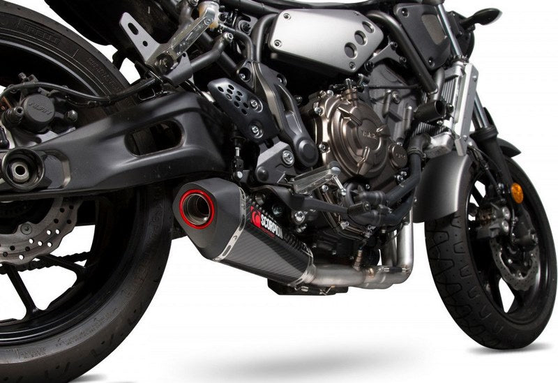 Scorpion / スコーピオンエキゾースト Serket テーパーフルシステム カーボンファイバースリーブ Yamaha XSR 700 2016 - 2018 | RYA103SYSCEO