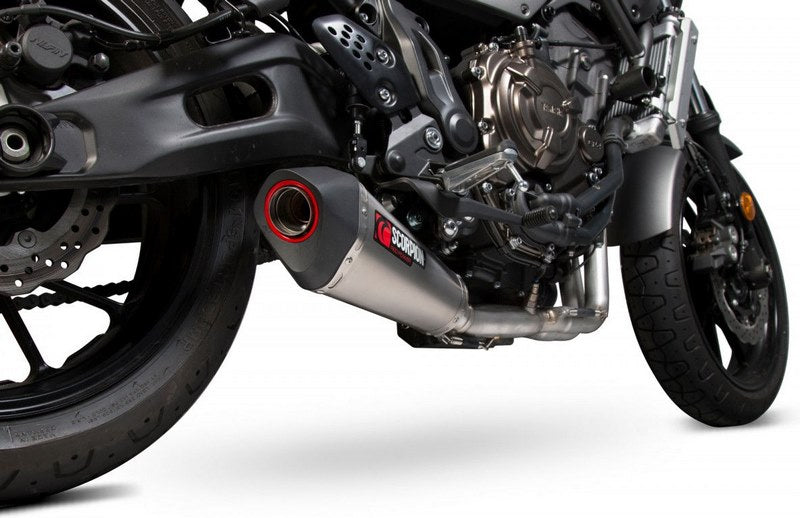 Scorpion / スコーピオンエキゾースト Serket テーパーフルシステム チタンスリーブ Yamaha XSR 700 2016 - 2018 | RYA103SYSTEO