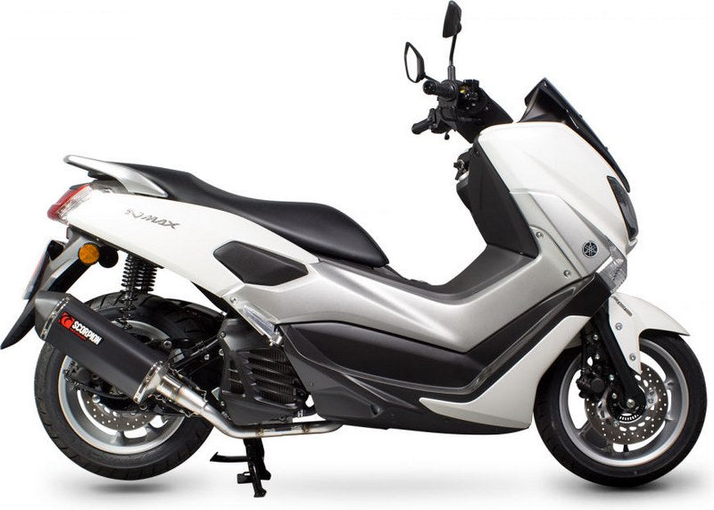 Scorpion / スコーピオンエキゾースト Serket フルシステム ブラックセラミックコーティングスリーブ eマーク Yamaha NMAX 125 2015 - 2017 | RYA104BCER