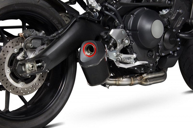 Scorpion / スコーピオンエキゾースト Serket フルシステム カーボンファイバースリーブ Yamaha XSR 900 2016 - 2018 | RYA107SYSCEO