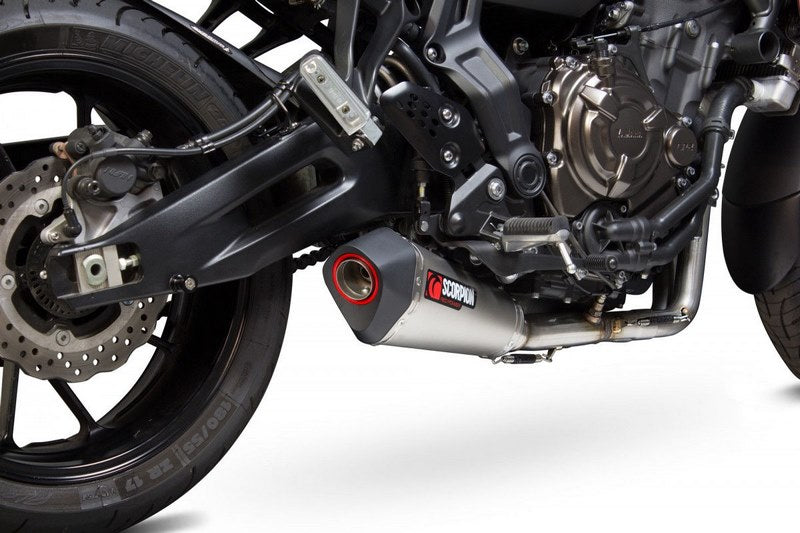 Scorpion / スコーピオンエキゾースト Serket テーパーフルシステム チタンスリーブ Yamaha MT-07 Tracer 2016 - 2018 | RYA108SYSTEO