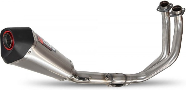 Scorpion / スコーピオンマフラー Serket Taper 触媒 レース フルシステム ステンレス スリーブ ブラッシュ仕上げ (非EU認証) | RYA112SYSSEO