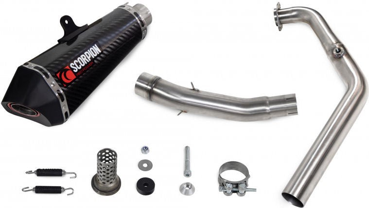 Scorpion Mufflers Serket Taper Full System Carbon Fibre Sleeve | RYA117SYSCEO