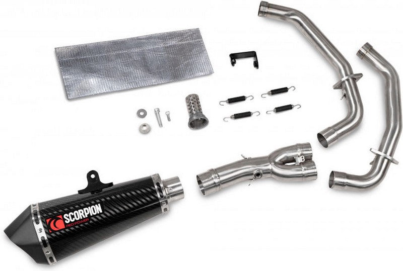 Scorpion Mufflers Serket Taper Full System Carbon Fibre Sleeve | RYA120SYSCEO
