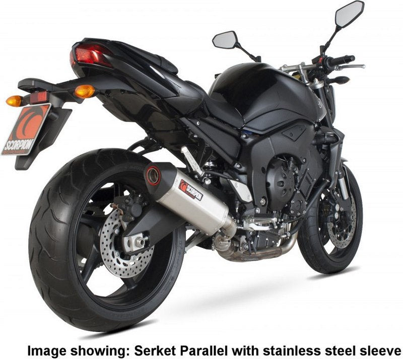 Scorpion / スコーピオンエキゾースト Serket スリップオン カーボンファイバースリーブ eマーク Yamaha FZ1 / FZ1S 2006 - 2016  | RYA74CEO