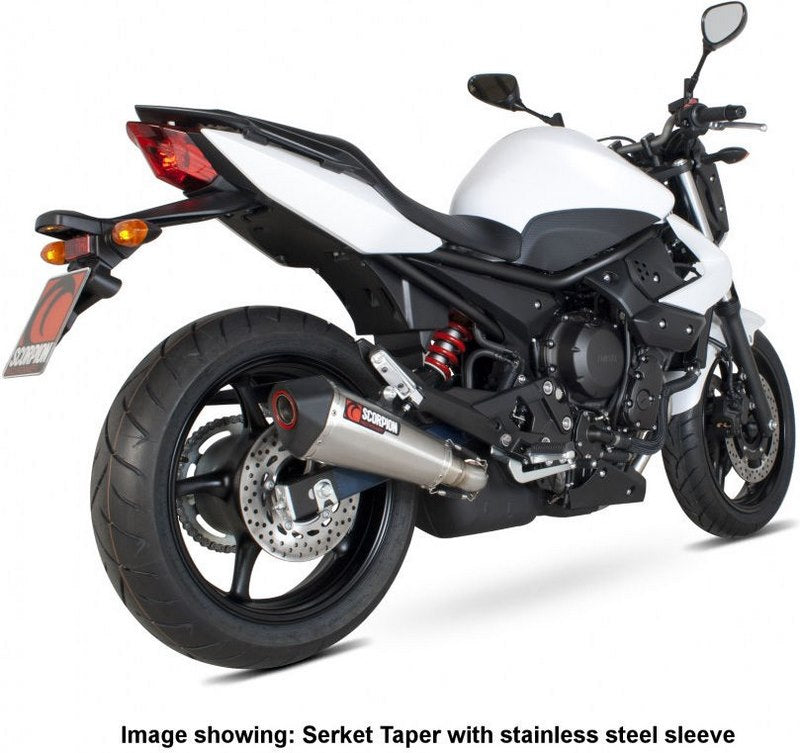 Scorpion / スコーピオンエキゾースト Serket （Taper）テーパースリップオン カーボンファイバースリーブ eマーク Yamaha XJ6 2009 - 2 | RYA86CEO