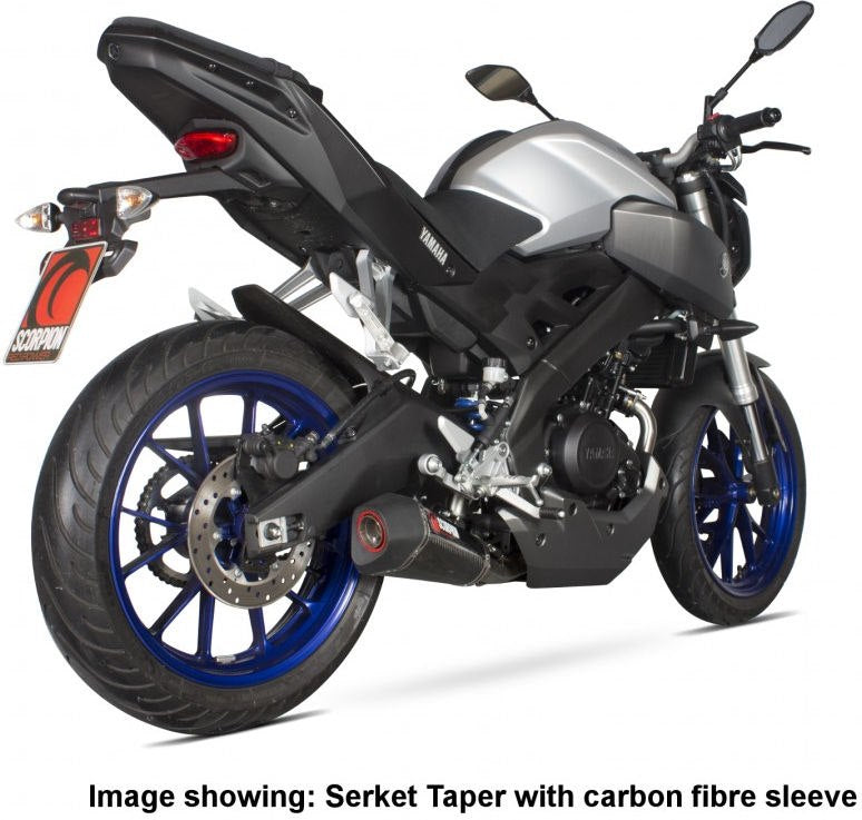 Scorpion / スコーピオンエキゾースト Serket テーパーフルシステム ステンレススリーブ Yamaha MT 125 2014 - 2018 | RYA97SYSSEO