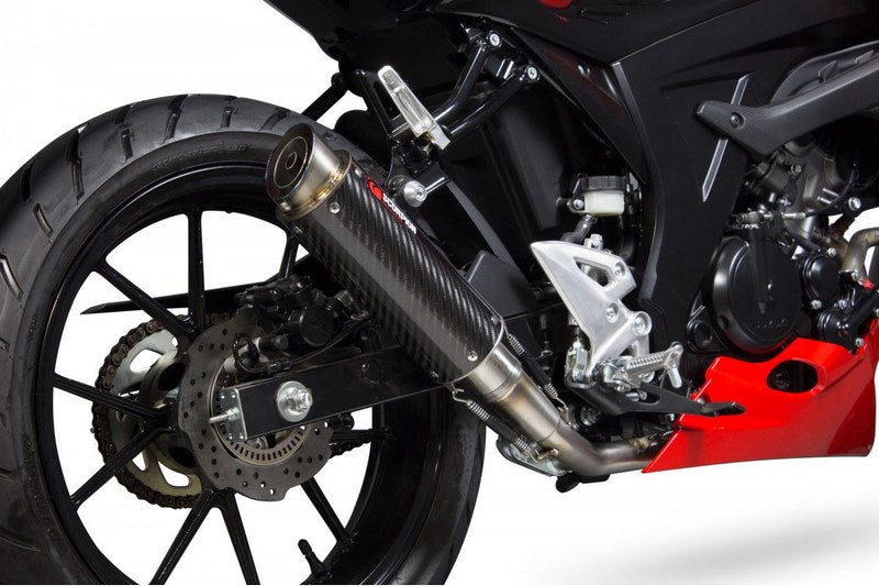 Scorpion / スコーピオンエキゾースト RP1-GP フルシステム カーボンファイバースリーブ Suzuki GSX-S 125 2017 - 2018 | SI1013CEM