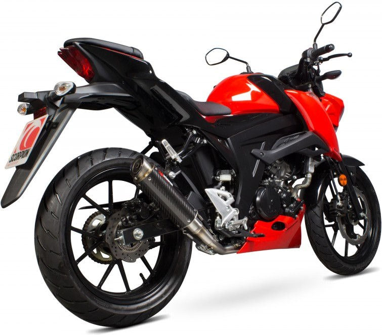 Scorpion / スコーピオンエキゾースト RP1-GP フルシステム カーボンファイバースリーブ Suzuki GSX-S 125 2017 - 2018 | SI1013CEM