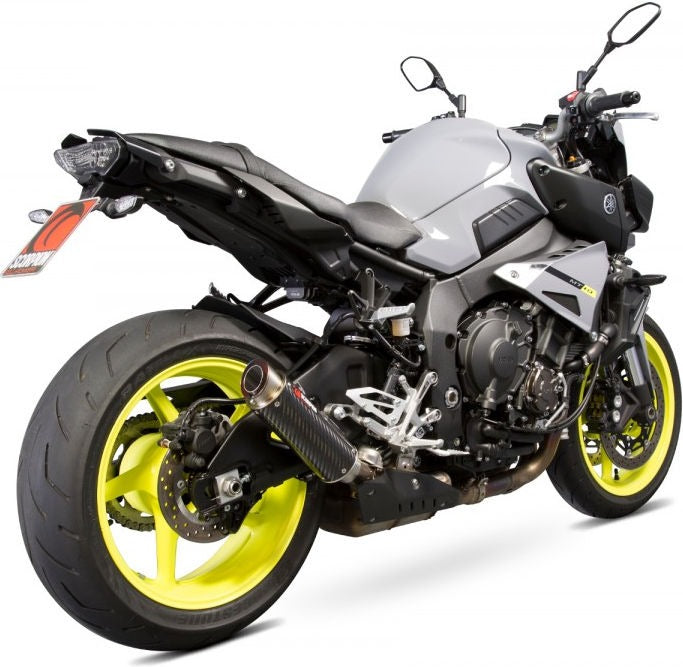 Scorpion / スコーピオンエキゾースト RP1-GP スリップオン カーボンファイバースリーブ eマーク Yamaha MT 10 2016 - 2018 | YA1003CEM