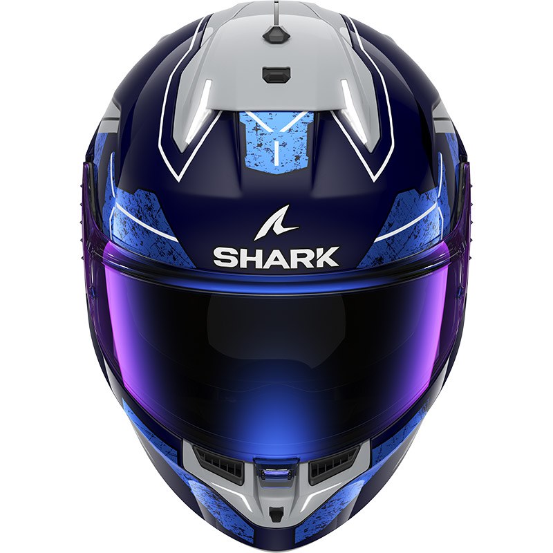 Shark / シャーク フルフェイスヘルメット Skwal I3 Rhad ブルー Chrom シルバー | HE0820EBUS