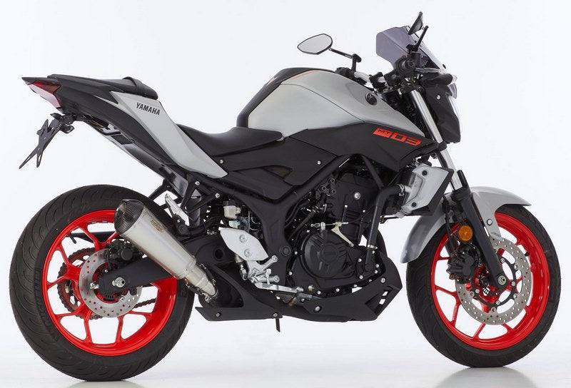 SHARK / シャークマフラー DSX-7 slip on exhaust (2-1) super short  Silver  Elliptical/Conical | 843005