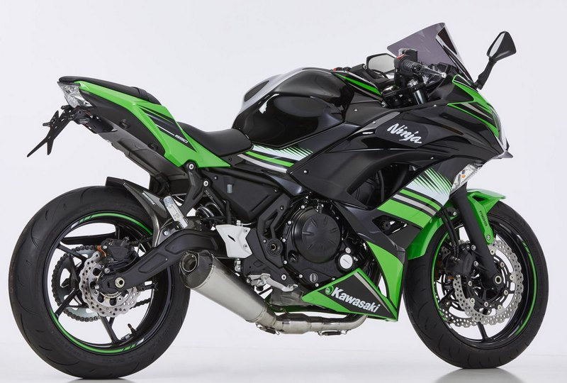 SHARK / シャークマフラー DSX-7 complete exhaust system (2-1)  Silver  Elliptical/Conical | 843009