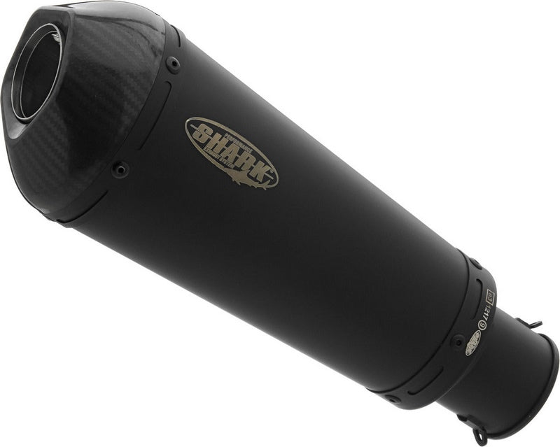 SHARK / シャークマフラー DSX-7 slip on exhaust (1-1) super short  Matt Black  Elliptical/Conical | 843190